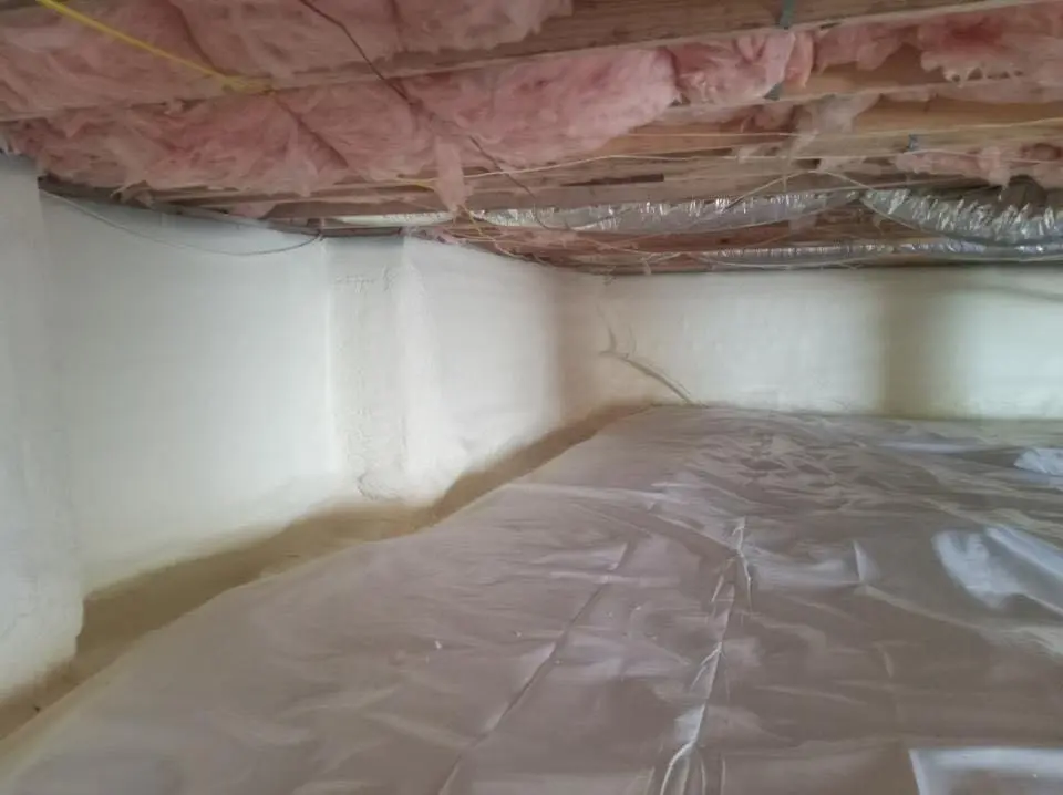 Crawl space encapsulation with closed-cell spray foam for Spray Foam Roofing Repair in Notre Dame